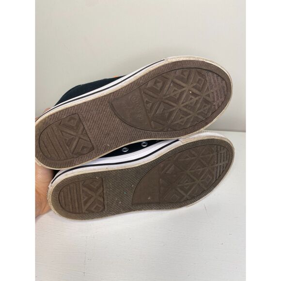 Converse Chuck Taylor Black Canvas Sneaker Mid Top Casual Youth 2 Orange - Picture 5 of 6